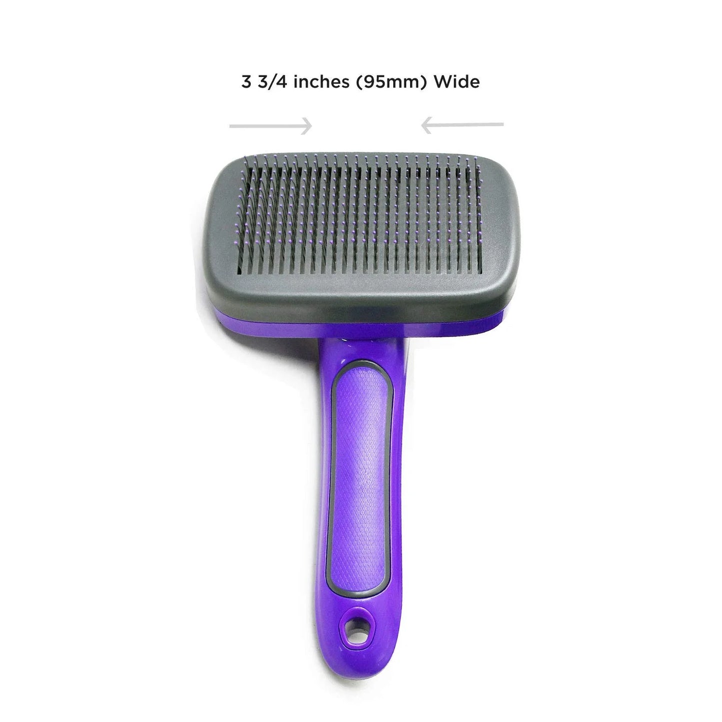 Self Cleaning Slicker Brush with Plastic Tips for Sensitive Dogs and Cats. Gently Removes Loose Fur, Undercoat, Mats, and Tangled Hair. Safe and Painless for Your Pet. Small