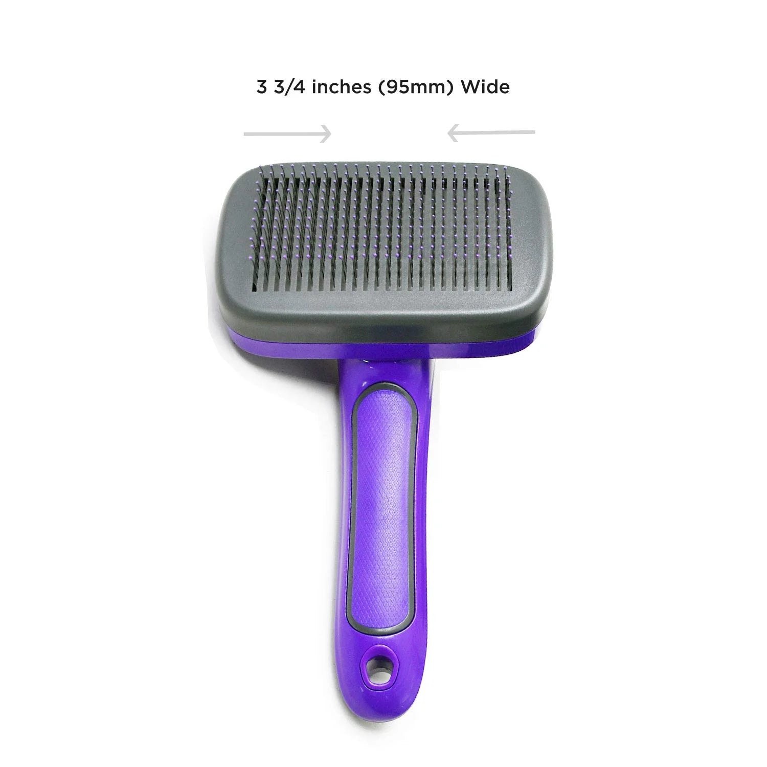Self Cleaning Slicker Brush with Plastic Tips for Sensitive Dogs and Cats. Gently Removes Loose Fur, Undercoat, Mats, and Tangled Hair. Safe and Painless for Your Pet. Small